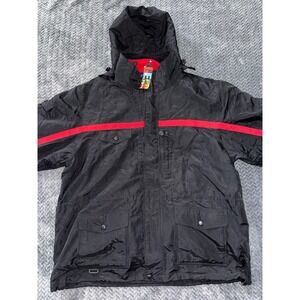 Vintage 90s Marlboro Gear Red Black 3 In 1 Fleece Ski Jacket Sz 2XL NWT